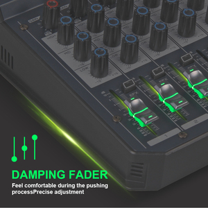 Mezclador de Audio Digital Mini de 6 Canales Debra Audio, Fader, BT4.2, Efecto de Reverberación 16DSP, 48V, Grabación por PC, Receptores de Banda - Product Image 4