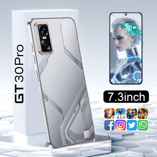 Smartphone GT30Pro Big Battery  16GB+1TB Storage  108MP Beauty Camera  Android 14  Multi-Language Support