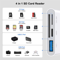 Adaptador de Tarjeta de Memoria SD/TF para Cámara, Conexión USB, Expansión de Almacenamiento, Compatible con Carga, Lector de Tarjetas OTG