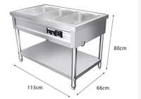 Serveur de Buffet alimentaire électrique Commercial, chauffe-vaisselle, couvercle en verre, Solutions de stockage, Table vapeur de qualité supérieure