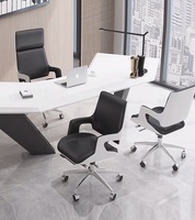 Chaise de bureau moderne en cuir de haute qualité réglable