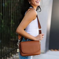 Porte-clés lettre initiale bulle tendance pour femmes et hommes, breloque de sac en or massif avec lettre en bambou, breloques de sac à main