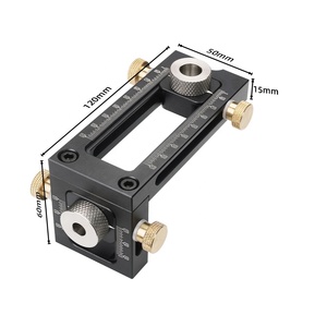 2-in-1 Có Thể Điều Chỉnh Chế Biến Gỗ Kit Vít <span class=keywords><strong>Jig</strong></span> Chữ Thập Pin Lịch Thi Đấu <span class=keywords><strong>DIY</strong></span> Dowel Khoan Hướng Dẫn Đấm Định Vị Làm Bằng Gỗ Hợp Kim Nhôm - Product Image 3