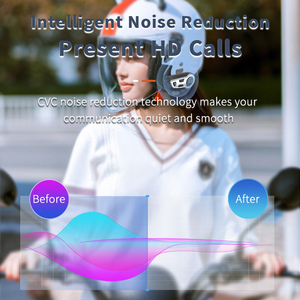 Voiture Ruído Cancelamento Microfone Impermeável BT <span class=keywords><strong>5.0</strong></span> Motocicleta Capacete 500 metros <span class=keywords><strong>Intercom</strong></span> Bluetooth Headset - Product Image 5