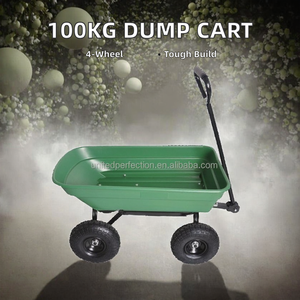 Structure personnalisable OEM Chariot à benne basculante en plastique Conteneur à rouleaux Capacité de charge de 100kg Plateau en <span class=keywords><strong>poly</strong></span> à quatre roues <span class=keywords><strong>Cart</strong></span>-TC4253 de remorque - Product Image 3