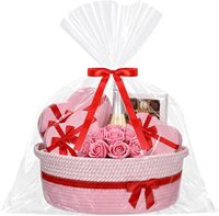 Panier-cadeau pour la Saint-Valentin, paniers en corde de coton vides pour le rangement et l'organisation à la maison, petit bac de rangement