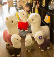 Oreiller en peluche d'alpaga, coussin doux, personnalisé, jouets animaux en peluche, bébé, mouton, chèvre, chèvre, agneau, cadeau pour enfants, vente en gros