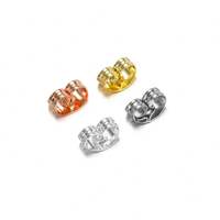 Gaovo – Clous d'oreilles papillon en acier inoxydable plaqué or 18 carats, accessoires de fabrication de bijoux pour remplacement des clous d'oreilles