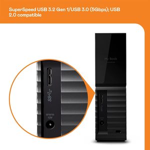 Para WD 26TB My Book Desktop Disco duro externo USB 3,0 Protección con contraseña Software de copia de seguridad automática Quad DDR4 LCD - Product Image 2