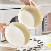 Assiette ronde en plastique de 19,5 cm, petite assiette légère incassable pour enfants et adultes, idéale pour le dîner, le camping et les salades