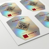 Étiquettes holographiques anti-contrefaçon écologiques personnalisées de qualité supérieure sur PET pour la sécurité des cosmétiques et des rouges à lèvres