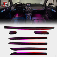 Kit complet TMPRO style écailles de dragon pour portes, tableau de bord et éclairage d'ambiance des aérateurs pour Audi A3 2013-2020, effet arc-en-ciel