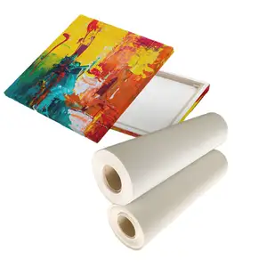 Commercio all'ingrosso di poliestere bianco stampa su tela rotolo unti-frost tela tela tela rotolo di stampa per esterni