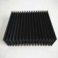 Protection flexible en accordéon cnc, rideau plat noir