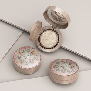 Custom Elegant Gold Pink Air Cushion <b>Powder</b> Case Round Empty Foundation Compact Case - Product Image 5