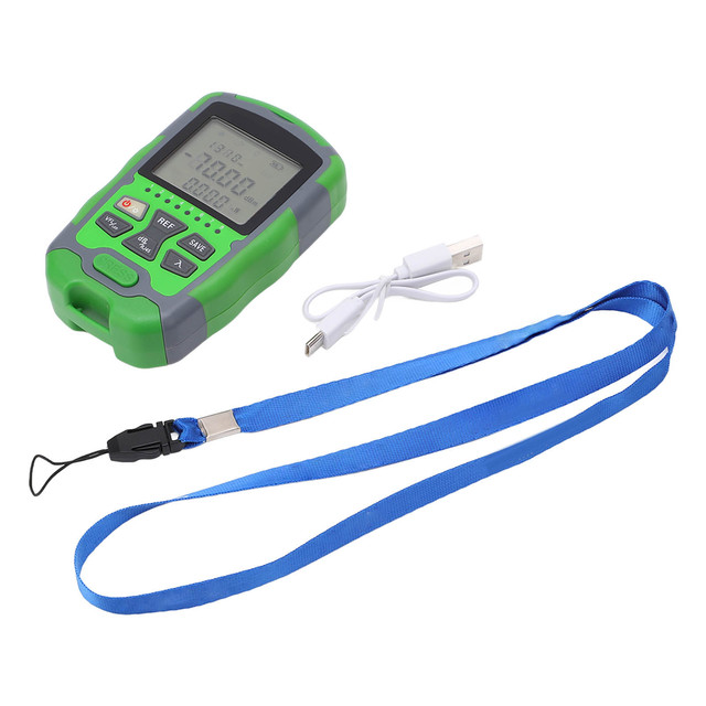 Optical Fiber Power Meter Optic Cable Tester -70~+10dbm Digital Display Rechargeable 20MW