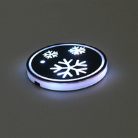 Porte-gobelet LED RVB Auto Tapis lumineux de décoration intérieure rechargeable par USB sans fil pour les logos de voiture Éclairage intérieur automatique