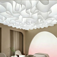 Papier de plafond texturé français Muwei en forme de nuage pour la décoration intérieure des salles de mariage et des événements