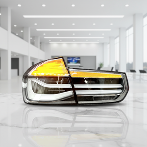 Fanali Posteriori a LED con Lente Trasparente per BMW Serie 3 F30 F35 320i 328i M3, Aggiornamento con Base Bianca e Indicatori <span class=keywords><strong>di</strong></span> Direzione Sequenziali - Product Image 1