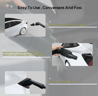 Adaptateur de charge J1772 vers Tesla Type 1 avec prise d'entrée/sortie pour Tesla Model 3/Y/S/X 60A 250V AC