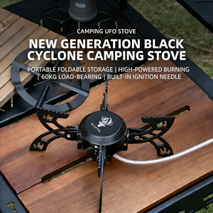 Réchaud à <span class=keywords><strong>gaz</strong></span> de camping pliable miniature portable de type split UFO au <span class=keywords><strong>butane</strong></span>, résistant au vent, à flamme élevée - Product Image 3