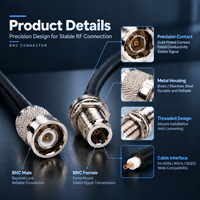 Connecteur coaxial BNC mâle/femelle pour communication RF, 50 ohms/75 ohms, montage sur panneau, type à sertir, connecteur BNC personnalisé