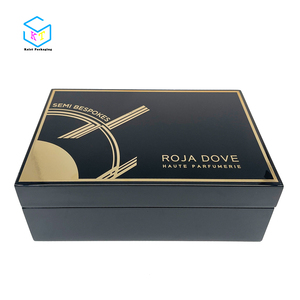 Personnalisé noir piano laque <span class=keywords><strong>en</strong></span> <span class=keywords><strong>bois</strong></span> boîte de parfum conception faire - Product Image 2