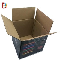 Carton ondulé de vin rouge de 12 bouteilles Fente pour carte épaissie à 5 couches Boîte à vin en relief Emballage spécialisé Matériaux recyclés