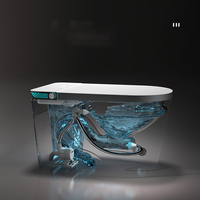 WC intelligent monobloc haut de gamme à télécommande, économie d'énergie, cuvette de toilette en céramique à poser au sol
