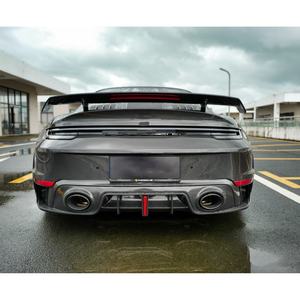 Gran oferta 992 separador de parachoques trasero de carbono seco adecuado para Porsche 992 turbos difusor de fibra de carbono - Product Image 4