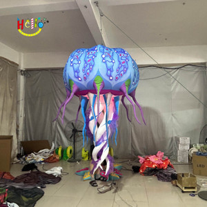 <span class=keywords><strong>Acuario</strong></span> gigante colgante inflable decoración azul luminoso inflable medusas con luz Led - Product Image 4