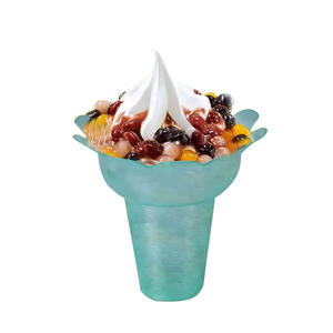 Vasos Desechables de PP para Yogur y Helado Suave, Estilo Tailandés, Forma de Flor, Plástico, 300ml 450ml de Capacidad, Cestas para Servir Hielo Raspado y Alimentos - Product Image 6