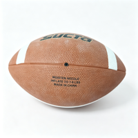 SUCTA Hochwertiger Naturkautschuk Brauner American Football in Offizieller Größe 3/6/7/9 für Schul- und Vereinstraining Großbestellung