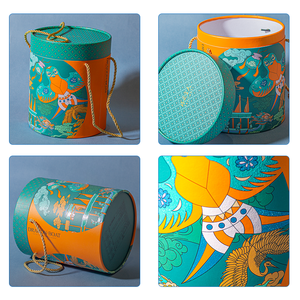 <span class=keywords><strong>Tube</strong></span> <span class=keywords><strong>en</strong></span> papier personnalisé avec logo, design rigide rond, laminé, écologique, de qualité alimentaire, grande taille, avec poignée, pour noix, café, thé - Product Image 6