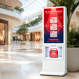 Kiosque Défibrillateur AED avec Trousse de Premiers Secours Intégrée, Armoire d'Urgence Intelligente, Écran Tactile HD 43 Pouces, Affichage Numérique, Système d'Exploitation Android - Product Image 5