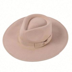 Wholesale 100% <b>Wool</b> Unisex Fedora Hat Wide Brim for Outdoor Business Casual Use - Product Image 1