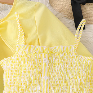 Abiti da ragazza di vendita calda 2025 primavera nuovo abito a bretelle floreale per bambini di grandi e medie dimensioni giacca a maniche lunghe all'ingrosso - Product Image 5