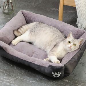 Pet Bed Luxury Modern Solid Warm Pet Bed Sofa Dogs <b>Cats</b> Small Animals Oxford Cloth Anti-Slip Plush PP Cotton Sponge - Product Image 2