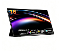 Moniteur portable de jeu N3 16 pouces 1200p FHD ultra-fin, extension d'écran pour ordinateur portable, Xbox, téléphone, diffusion d'écran de jeu