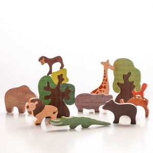 Superbe cadeau pour enfants : <span class=keywords><strong>jeu</strong></span> d'activités <span class=keywords><strong>en</strong></span> bois de qualité supérieure, puzzle sensoriel Montessori sur le thème des animaux de la <span class=keywords><strong>forêt</strong></span> - Product Image 6
