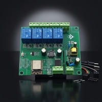 Module de relais à quatre canaux WIFI ESP8266 de développement secondaire avec kit de carte de développement ESP-12F alimentation ca/cc