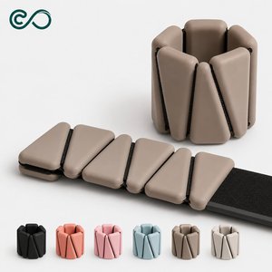 Bracelet réglable en fer et silicone pour la musculation, 1-2 lb, avec fermeture Velcro, poids portables pour poignets et chevilles, idéal pour le yoga - Product Image 1