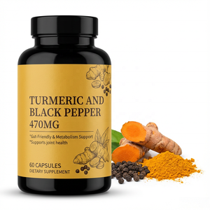 Kapsul Kunyit Kurkumin Lada Hitam 470mg 60 Kapsul |   Suplemen Diet <span class=keywords><strong>OEM</strong></span>/ODM |   Dewasa |   Kesehatan Usus Mendukung Kesehatan Sendi yang Lebih Baik - Product Image 1