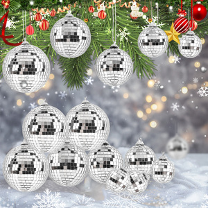 Custom Wedding New Year Party Holiday Decorations <b>Plastic</b> Silver <b>Mirror</b> Small Disco Ball Waterproof Durable Indoor Use - Product Image 3
