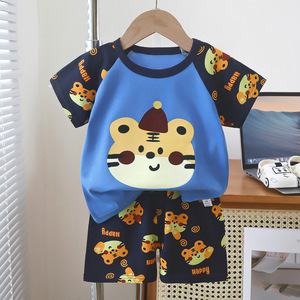 Ensembles de vêtements pour garçons à prix avantageux, en coton, t-shirt d'été pour bébé, tenue assortie pour nouveau-né et tout-petit, prêt à expédier - Product Image 2