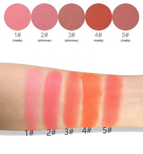 Private Label Matte <strong>Shimmer</strong> Waterproof No Logo Face Contour Rouge Orange Pink Powder Blush Palette Natural Rose Baked Fair 9 - Product Image 5