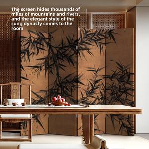 Paravent pliant en papier PP, style Song, esthétique moderne, nouveau style chinois, mobile <span class=keywords><strong>et</strong></span> pliable, pour entrée <span class=keywords><strong>et</strong></span> chambre - Product Image 3