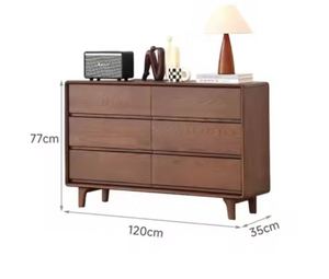 Bestseller: Mobile d'<span class=keywords><strong>Ingresso</strong></span> Moderno e Semplice in Legno di Gomma, Cassettiera in Legno Massello <span class=keywords><strong>da</strong></span> 62,9'' con 9 Cassetti - Product Image 2
