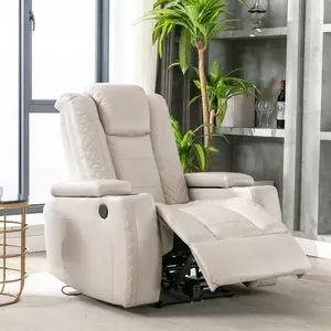 VANBOW北欧电动可调真皮躺椅沙发角度客厅沙发躺椅