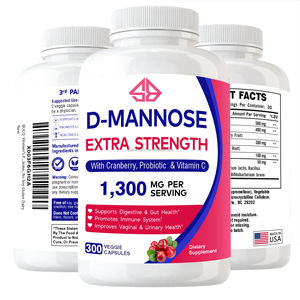 Suplemento Probiótico de D-Manosa, Arándano Rojo y Vitamina C para la Salud del Tracto Urinario, Vegano, 300 Cápsulas para Mujeres - Product Image 1